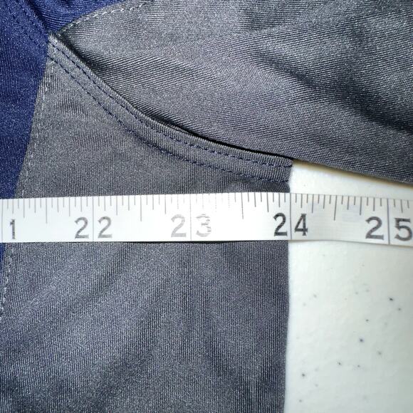 Nike Dri Fit Mens Size XL Navy Blue Gray Short Sleeve Button Up Golf Polo Shirt - Picture 5 of 6